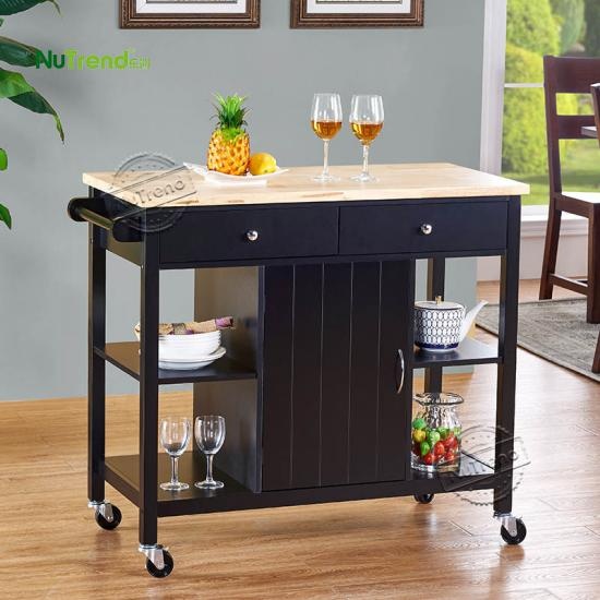 Kitchen Island Cart with cabinet Furniture Supplier China		